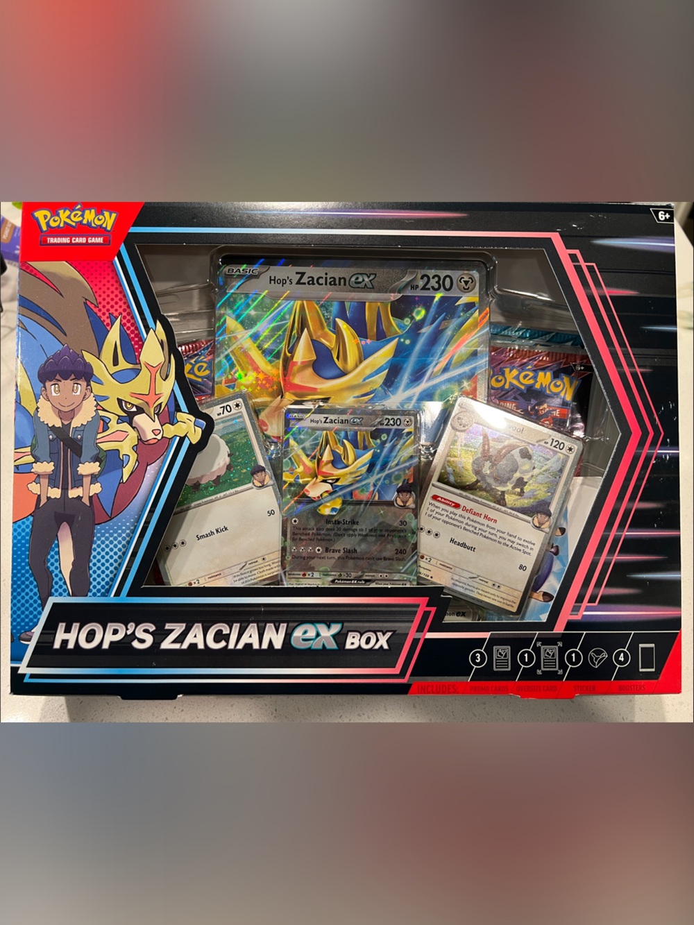 Hop's Zacian ex Box - Blue & Gold